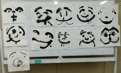 墨遊人 笑 北川ふぅふぅの 赤鬼と青鬼のダンゴ 絵てがみのある暮らし