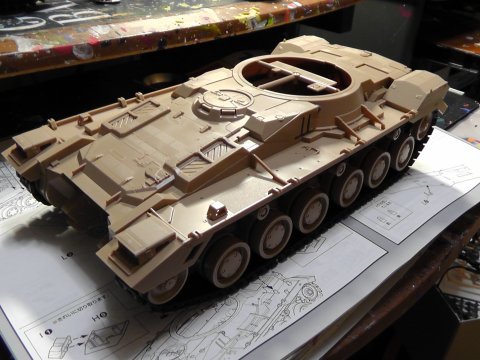 地球連邦軍61式戦車5型 “セモベンテ隊” その1 : お手軽ガンプラ