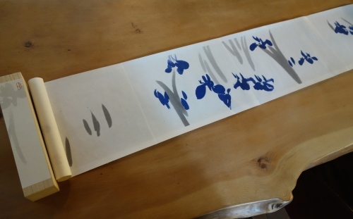 美登英利さんの燕子花巻物_a0197730_13084538.jpg