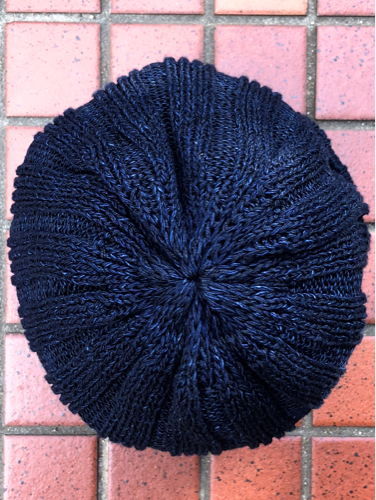 綺麗なインディゴブルー。-Indigo & Linen Knit Cap-_d0227059_17403911.jpg