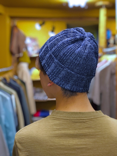 綺麗なインディゴブルー。-Indigo & Linen Knit Cap-_d0227059_19253818.jpg