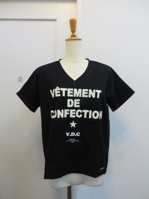 ノーブルブラン　\"VETEMENT...\" V-neck Print T　★_e0076692_19375887.jpg