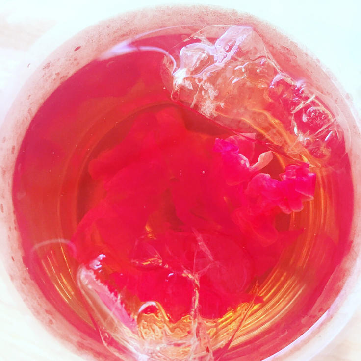 一晩寝かせたハマナスの花の、 ハーブコーディアル&#127801;_a0018237_12433244.jpg