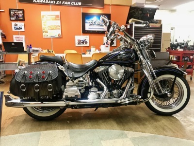 価格決定 Harley 1998 EVO FLSTS ヘリテイジスプリンガー 黒青 : The 