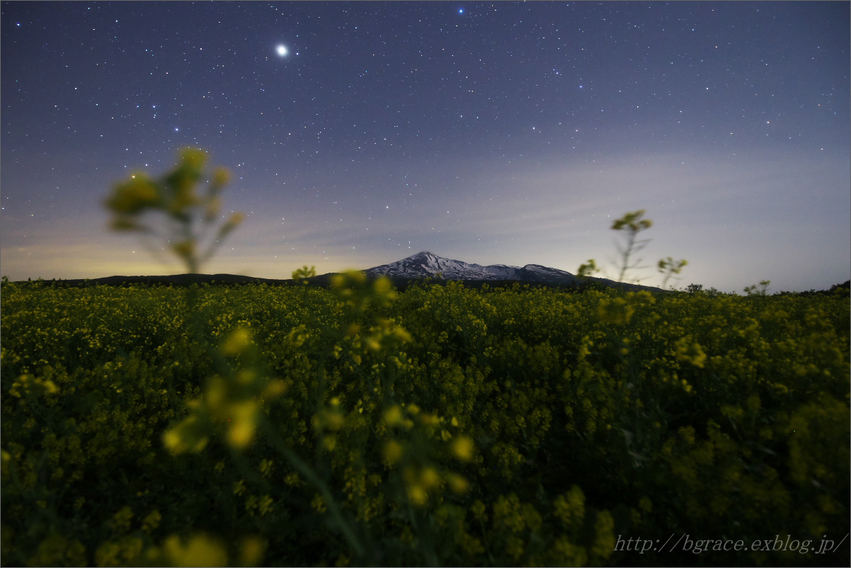 鳥海山と菜の花 星景 Vol.1_b0191074_20445809.jpg