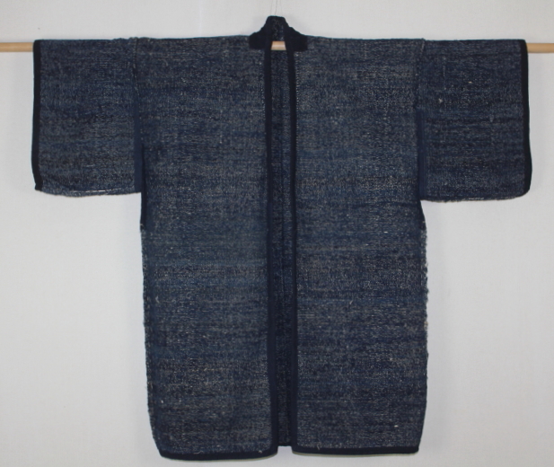 古布 木綿 佐渡 紙縒り 裂き織 仕事着 Japanese Antique Textile