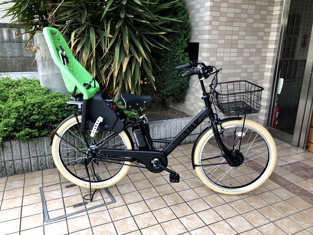 ブリヂストン ステップクルーズeにチャイルドシート装着/Yepp