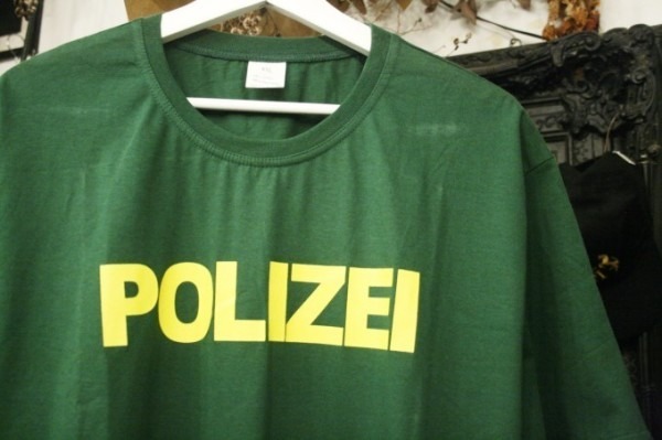 Vetements 元ネタ　POLIZEI 緑色 シングルライダースジャケット Vetements 元ネタPOLIZEI 緑色 シングルライダースジャケット