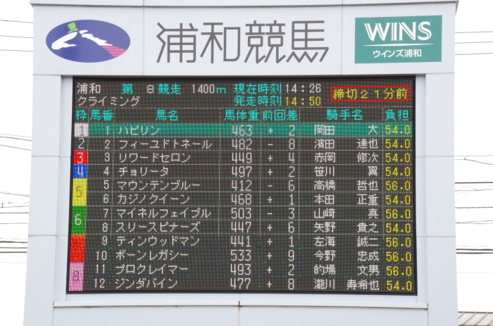 チョリータ 33戦目＠浦和競馬場 8R 2018.5.28_d0344707_21104884.jpg