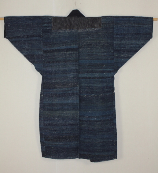 古布 木綿 裂き織 紙縒り 野良着 Japanese Antique Textile Sakiori