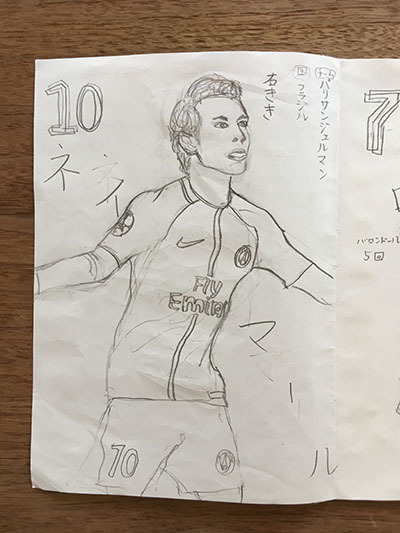 サッカー選手図鑑 子供と一緒に手作り生活