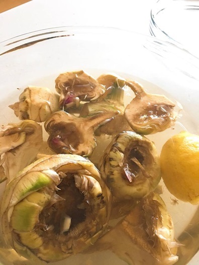 花ズッキーニとカルチョフィ♪　イタリア野菜を仕入れてきました。_d0041729_18411630.jpg
