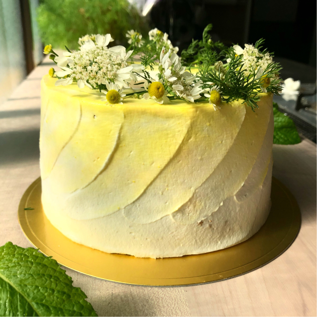 レモンシフォンケーキ をカラフルデコレーション 幸せなトカゲ おもにケーキをつくってます