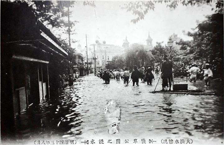 浅草十二階凌雲閣について(十二階の絵に落下傘が描かれる理由、洗い髪、バルトン、土台発掘等)~2017/9/1防災の日(関東大震災の日):歳時記_b0116271_22155358.jpg