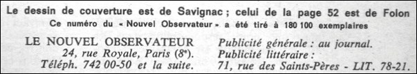 フォロンの雑誌カバー「Le Nouvel Observateur, No.110(du 21 au 27 Decembre 1966)_f0004864_18133292.jpg