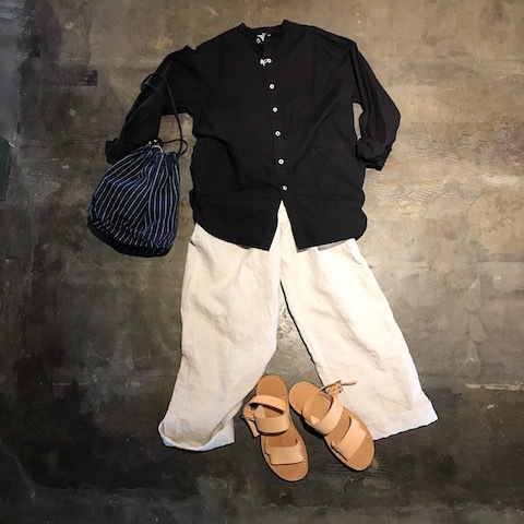 Yarmoのバンドカラーシャツ_d0364239_19534712.jpg