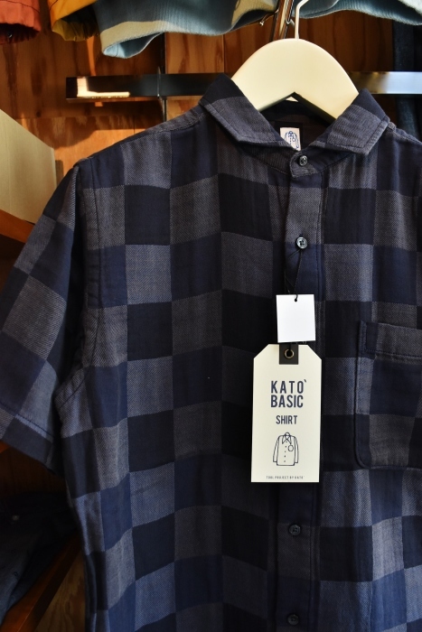 夏本番向けて。。。Kato 格子柄・Wガーゼ CHECK SHIRTS!★!_d0152280_14360449.jpg