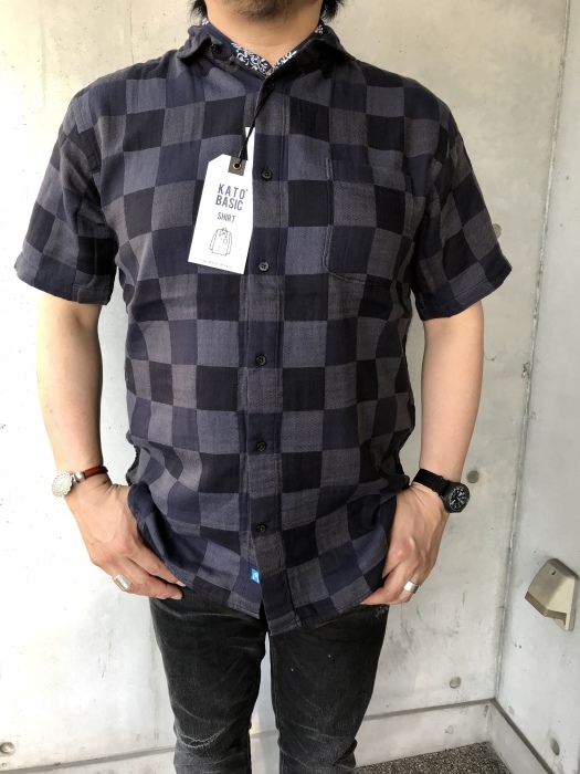 夏本番向けて。。。Kato 格子柄・Wガーゼ CHECK SHIRTS!★!_d0152280_14380238.jpeg