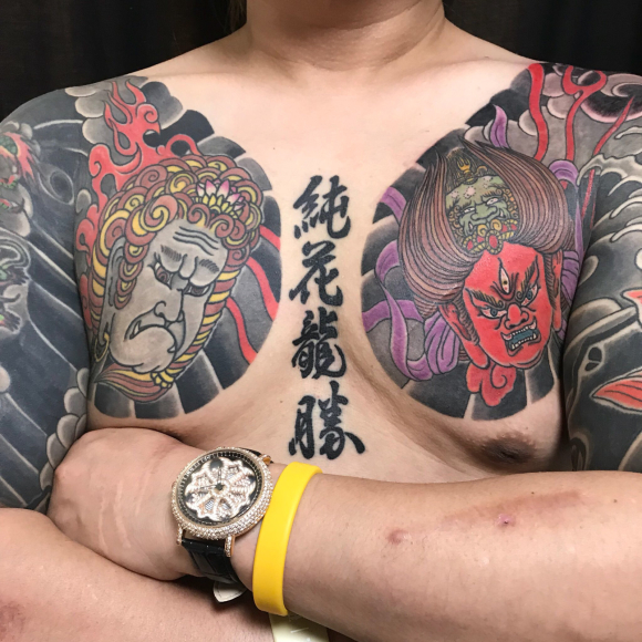 不動明王と愛染明王 立川 蛙屋刺青 不動明王と愛染明王 立川 蛙屋刺青