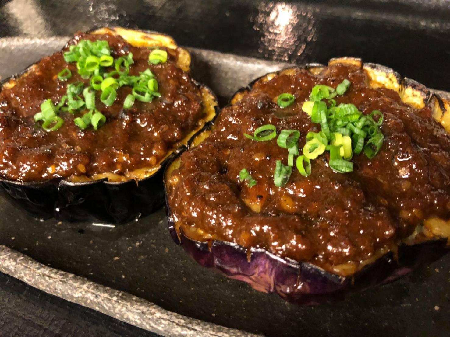 丸ナスの肉味噌田楽 あうん物語 丸ナスの肉味噌田楽 あうん物語