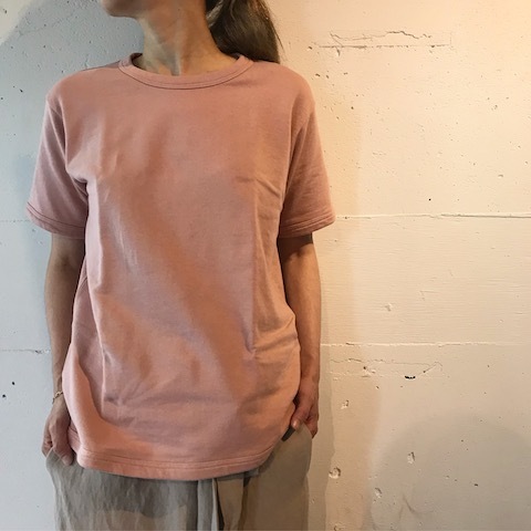 crew neck sweat ピンク と ブルー sans limite_d0364239_18190741.jpg