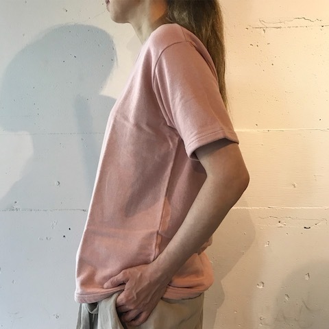 crew neck sweat ピンク と ブルー sans limite_d0364239_18191801.jpg
