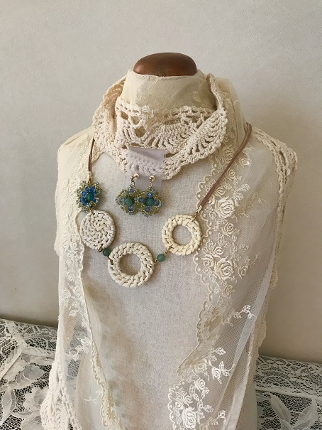 ❀Nemophilla Necklace & Earrings❀_c0368764_09465021.jpg