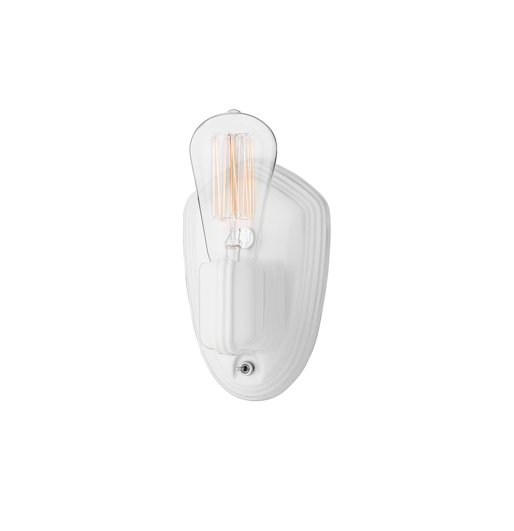 電球のシルエットとビンテージテイストのセラミック素材が美しいウォールランプ Glass Onion S Blog