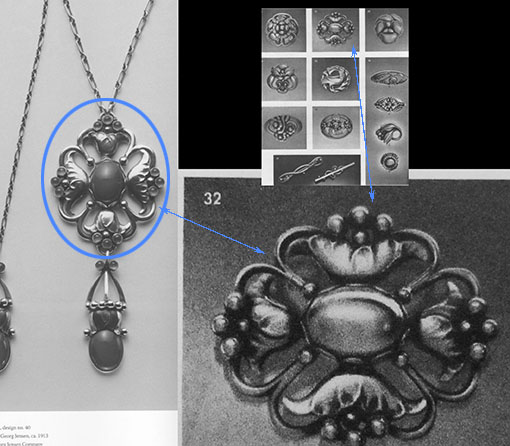 新品・未使用ジョージジェンセン品名10(1905年オリジナル)ネックレス