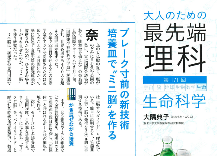 週刊ダイヤモンド連載「大人のための最先端理科」第171回： ブレーク寸前の新技術 培養皿で“ミニ脳”を作る _d0028322_06500382.jpg