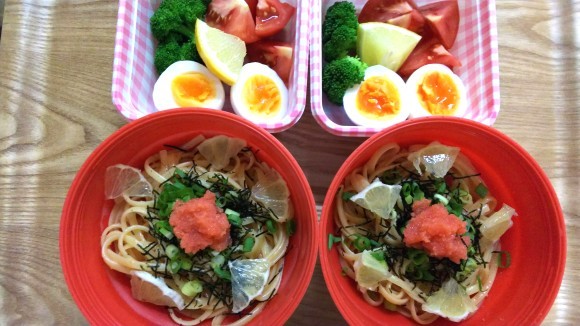明太子パスタ弁当と娘の職場_d0359935_23232066.jpg