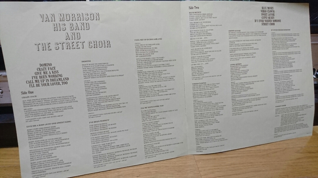 Van Morrison その2 His Band and the Street Choir : アナログ Van Morrison その2 His Band and the Street Choir : アナログ