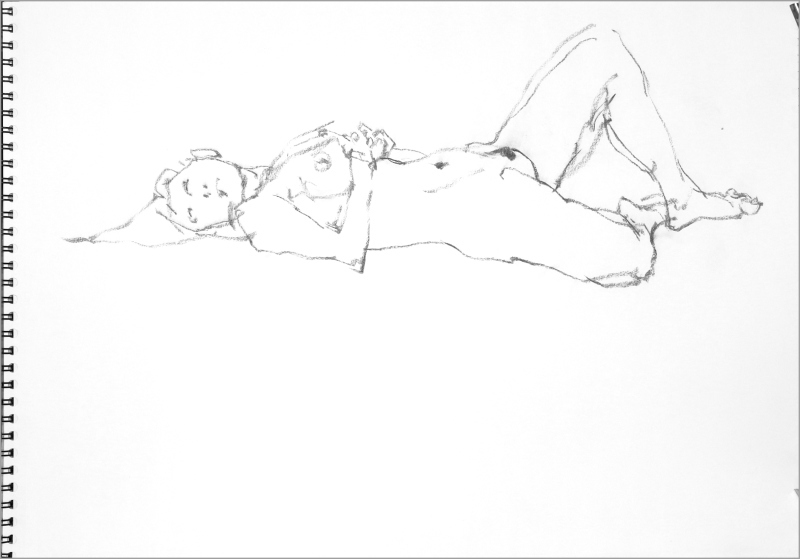 《 Croquis Archives 140406 (裸婦線描木炭)》_f0159856_20420399.jpg