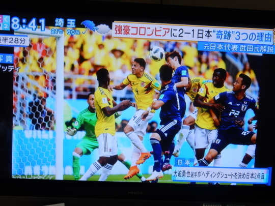 ’18,6,20(水)Wカップで日本がコロンビアに初勝利!_f0060461_09442814.jpg