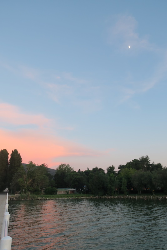 夏至の湖畔の夕空と猫、トラジメーノ湖_f0234936_7525536.jpg