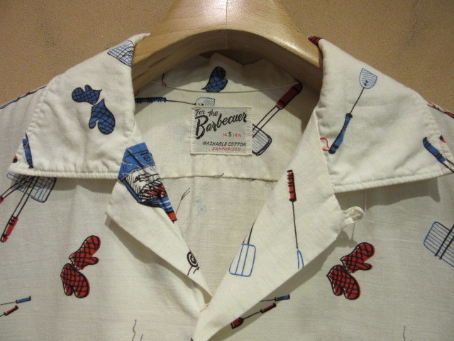 50s バーベキュー柄シャツ / BBQ柄 : 福生古着屋 SPACE OF TIME