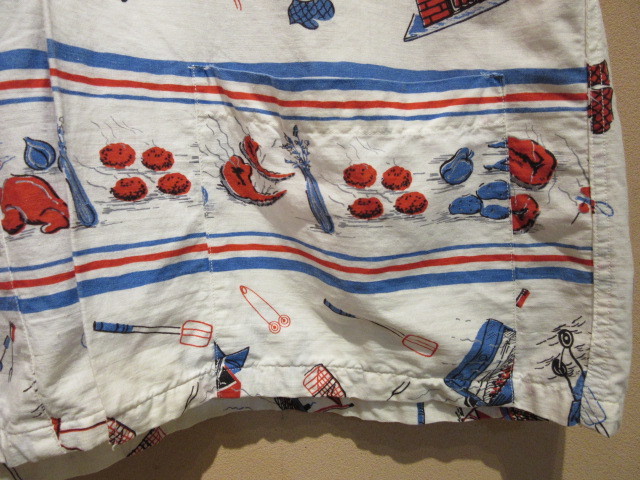 スペシャル 超美品 50s BBQシャツ バーベキューシャツ 50s バーベキュー柄シャツ / BBQ柄 : 福生古着屋 SPACE OF TIME