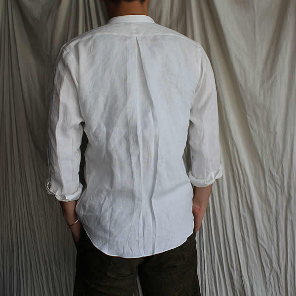 Atelier de vetements shirt / No.29　european linen band collar safari shirts_c0181543_16383918.jpg