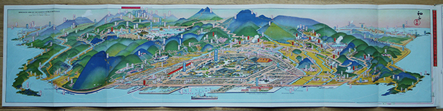 即決！　吉田初三郎　鳥瞰図　別府温泉御遊覧のしおり　日本第一の温泉別府亀の井ホテル御案内