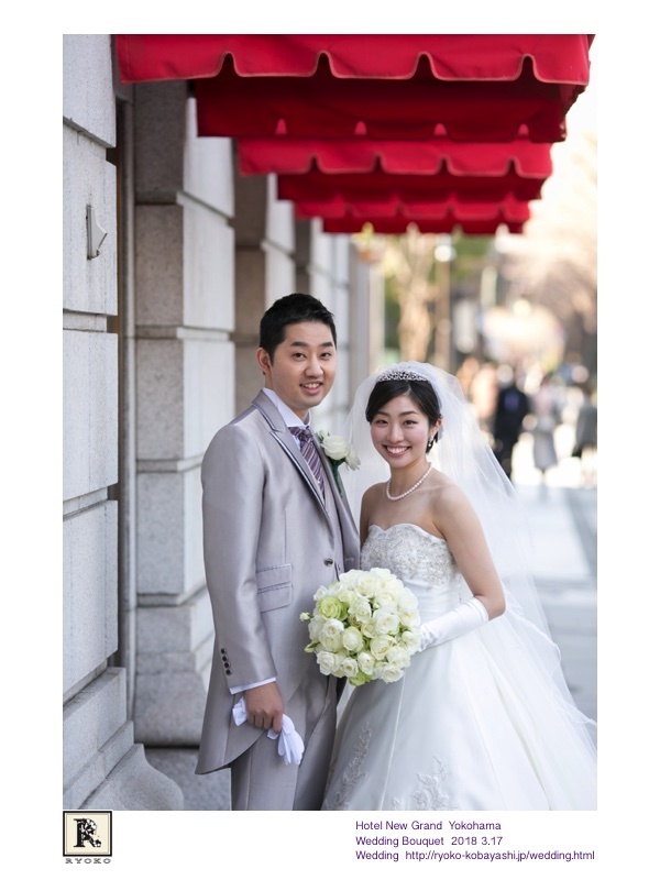 映画のワンシーンのような思わずうっとりしてしまうお写真をいただきました!Hotel New Grand Yokohama Wedding Bouquet 2018 3.17_c0128489_20560209.jpg
