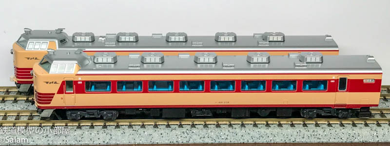 KATO 485系みどり4両セットのAssy組みでクハ481-200を入線させ KATO 485系みどり4両セットのAssy組みでクハ481-200を入線させ