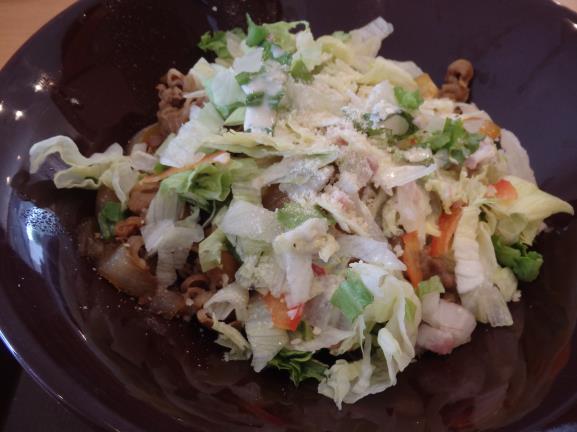 すき家のシーザーレタス牛丼 豊中曽根店_c0118393_10432301.jpg