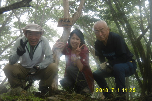 平成30年7月1日　明神平から笹ヶ峰・千石山ピストン_b0127574_16273790.jpg