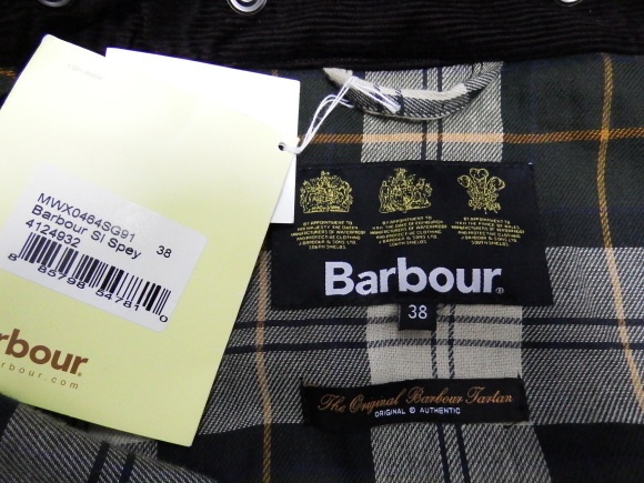 BARBOUR SPEY JACKET  バブアー スペイジャケット 38。_d0133791_12365229.jpg