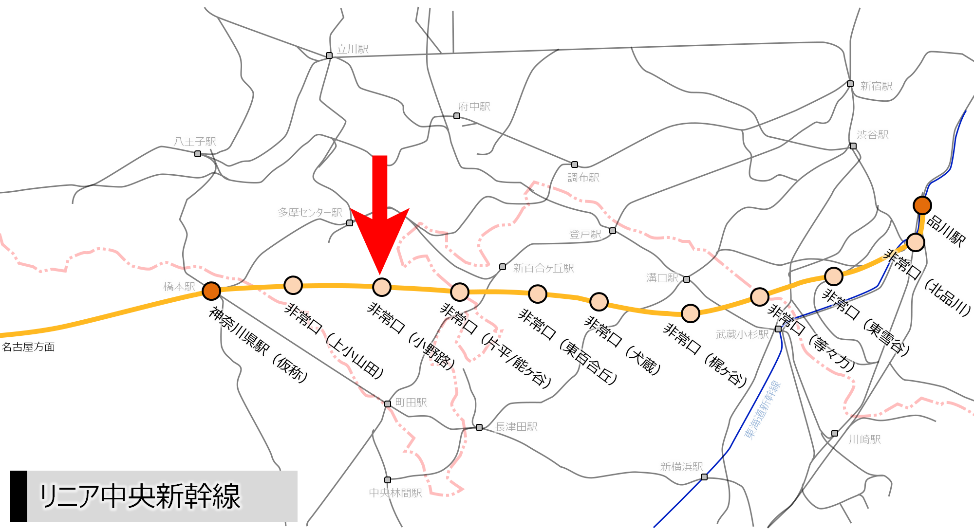 リニア中央新幹線 町田市小野路非常口に円形の構造物が出現?_a0332275_01015746.png