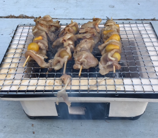 JULY 4THの夕飯ー七輪でやいたBBQ_e0350971_11332991.jpg