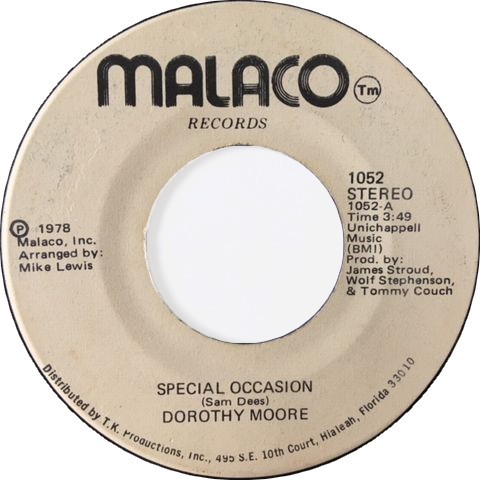 Dorothy Moore ‎– Special Occasion / Girl Overboard_c0212161_20435226.jpeg