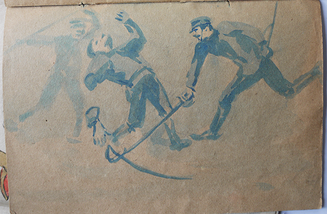 肉筆絵画の手本 的場朝二作 鉛筆画1枚 単色画3枚 彩色画5枚 戦前 古書 古群洞 Kogundou60 Me Com