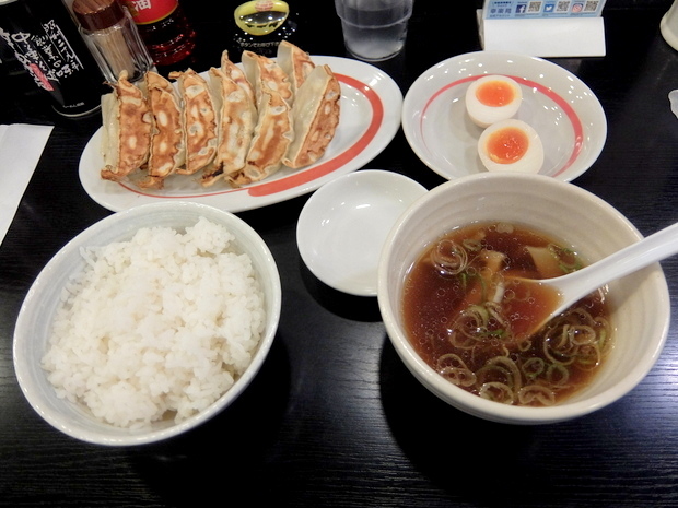 セルフ餃子定食 幸楽苑 W餃子 ライス大盛り 醤油スープ 半熟煮玉子 0円 クーポン消費 続 食欲記