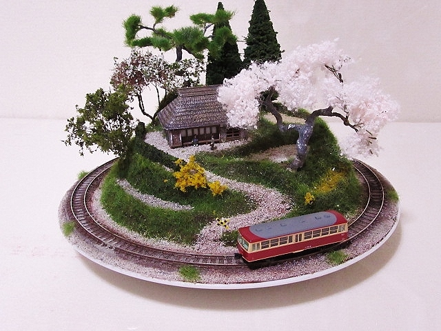 大宮高島屋 「盆ラマ展」作品群より新作「棚田の春一本桜にて」_f0227828_16284177.jpg